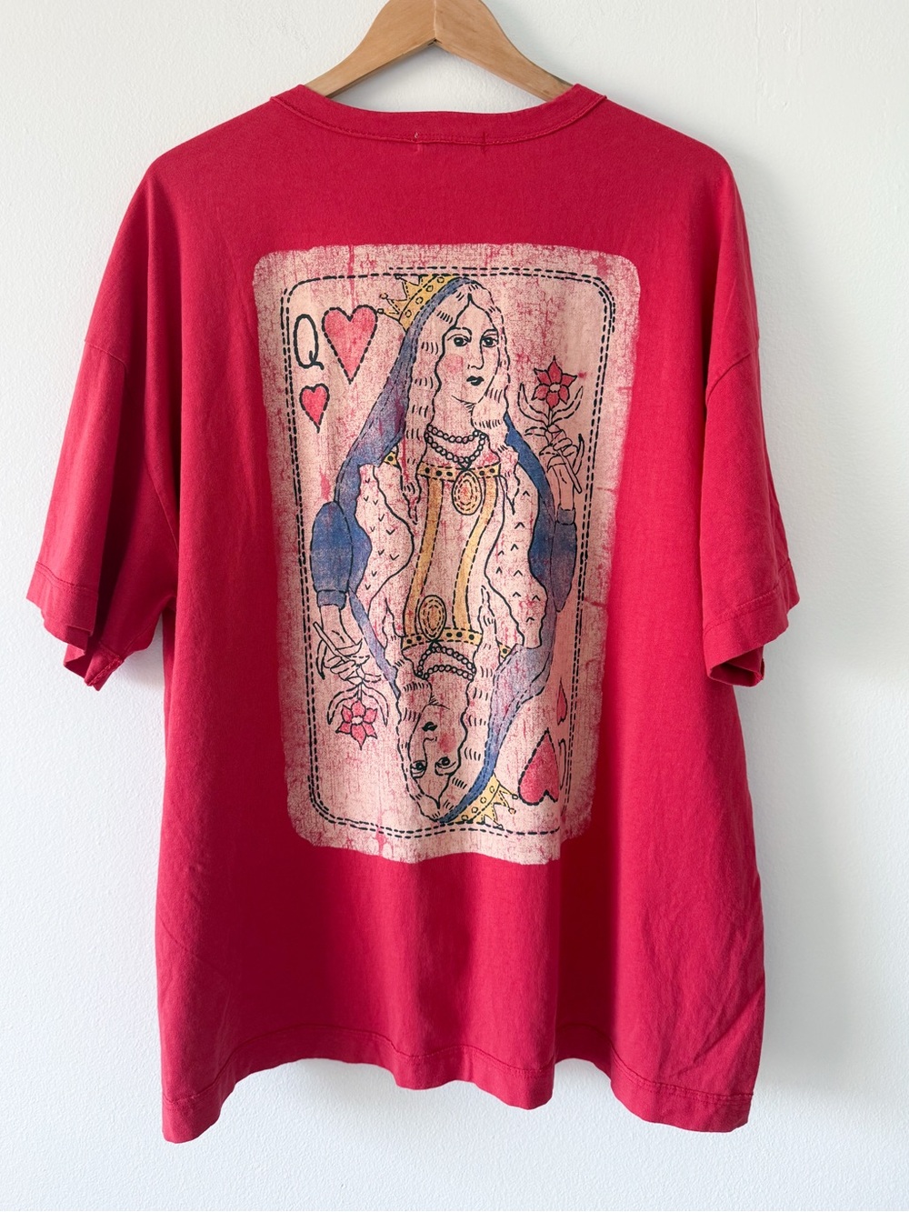 NWOT Free People x Ragabond Queen of Hearts Tee Color Red One Size Flawed* - Picture 4 of 10